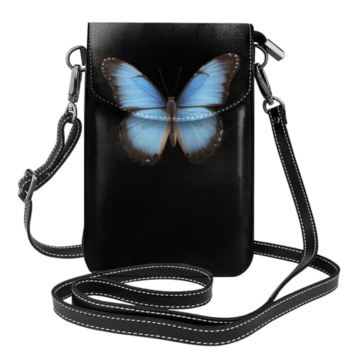 GGNKDL Blue Elf Butterfly Printing Crossbody Bag Mobile Phone Bag Women Small Wallet A Practical Gift Suitable for going out, exercising, and shopping von GGNKDL