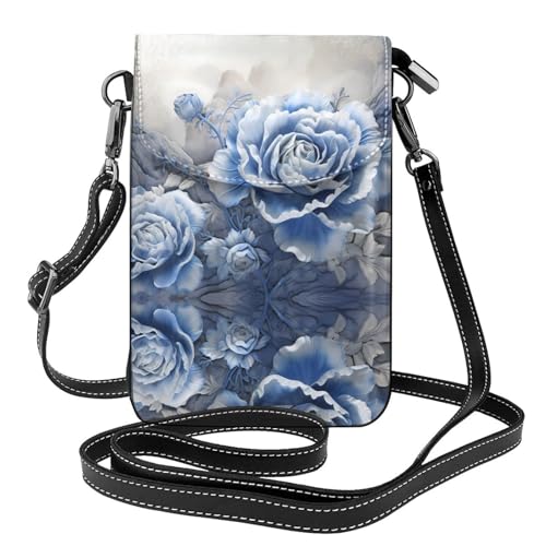 GGNKDL Carved Rosebud Printing Crossbody Bag Mobile Phone Bag Women Small Wallet A Practical Gift Suitable for going out, exercising, and shopping von GGNKDL