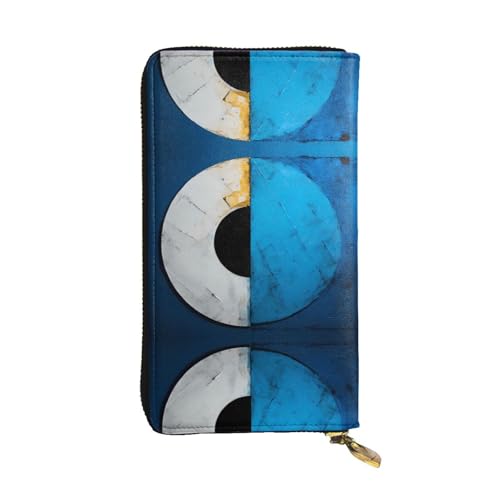 GGNKDL Draufsicht auf den Spiraldruck, lange Damen-Geldbörse aus Leder, große Kapazität, Kreditkarten-Reißverschlusstasche von GGNKDL