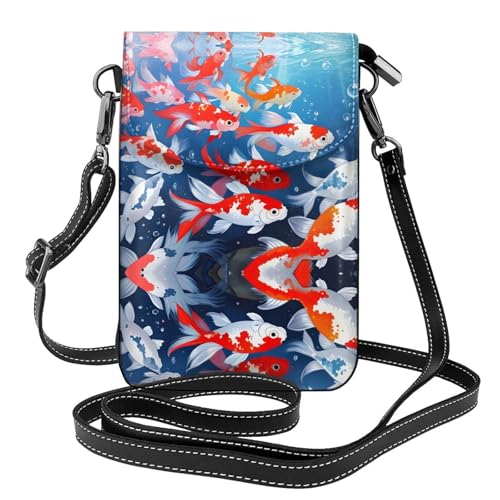 GGNKDL Fortune Koi Printing Crossbody Bag Handytasche Damen Kleine Geldbörse Ein praktisches Geschenk geeignet zum Ausgehen, Trainieren und Einkaufen von GGNKDL