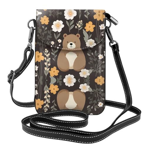GGNKDL Funny Bear Printing Crossbody Bag Mobile Phone Bag Women Small Wallet A Practical Gift Suitable for going out, exercising, and shopping von GGNKDL