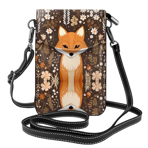 GGNKDL Funny Fox Printing Crossbody Bag Mobile Phone Bag Women Small Wallet A Practical Gift Suitable for going out, exercising, and shopping von GGNKDL