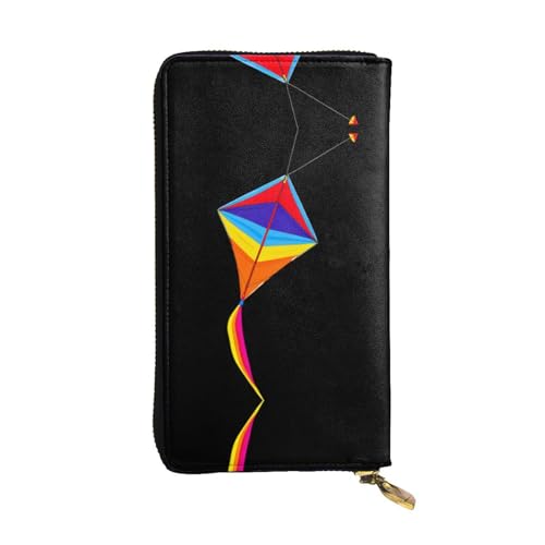 GGNKDL Großer Drachen mit kleinem Drachen-Druck, lange Damen-Geldbörse, Leder, große Kapazität, Kreditkarten-Reißverschlusstasche von GGNKDL