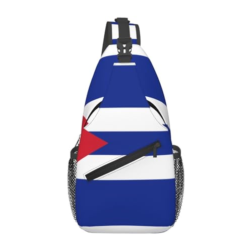 GGNKDL Kubanische Flagge Prints Cross Umhängetasche geeignet für Männer und Frauen, geeignet für Fitnesstaschen und Wanderausflüge von GGNKDL