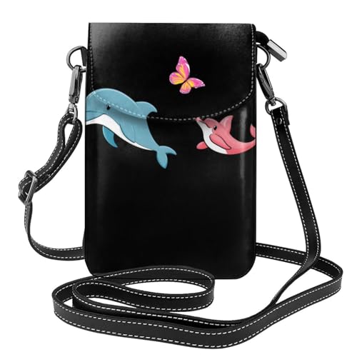 GGNKDL Naughty Little Delphin Printing Crossbody Bag Mobile Phone Bag Women Small Wallet A Practical Gift Suitable for going out, exercising, and shopping von GGNKDL