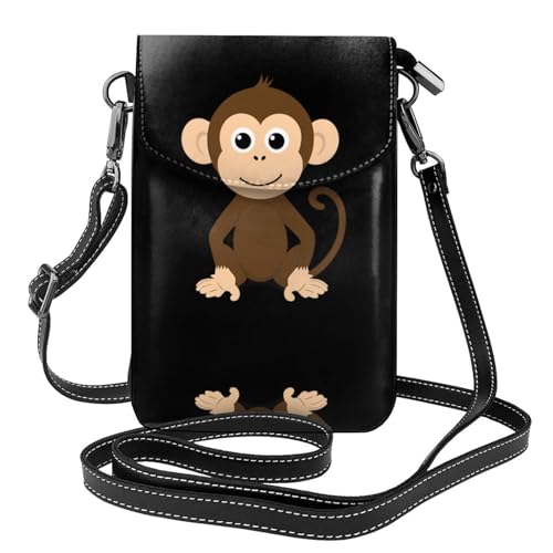 GGNKDL Naughty Little Monkey Printing Crossbody Bag Mobile Phone Bag Women Small Wallet A Practical Gift Suitable for going out, exercising, and shopping von GGNKDL