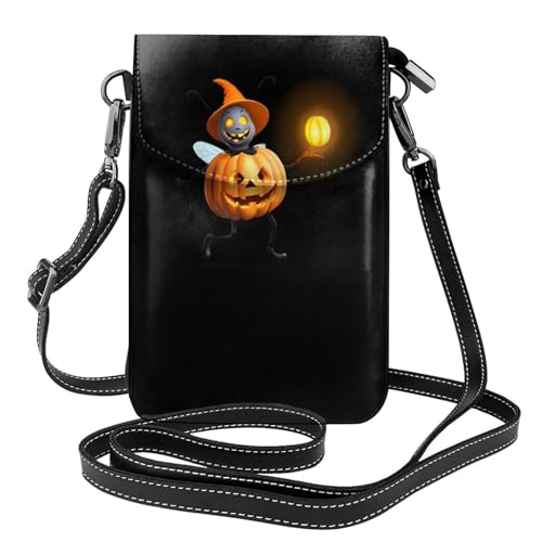 GGNKDL Pumpkin Lantern Firefly Printing Crossbody Bag Handytasche Damen kleine Geldbörse ein praktisches Geschenk geeignet zum Ausgehen, Trainieren und Einkaufen von GGNKDL