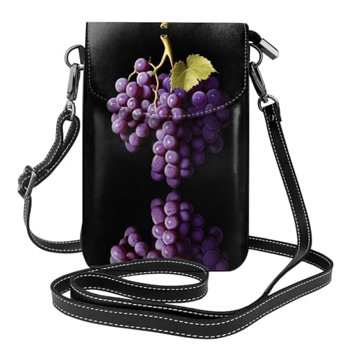 GGNKDL Purple Grapes Printing Crossbody Bag Mobile Phone Bag Women Small Wallet A Practical Gift Suitable for going out, exercising, and shopping von GGNKDL