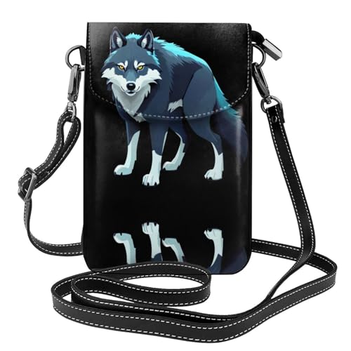 GGNKDL Topo Map Wolf Pack Printing Crossbody Bag Handytasche Damen Kleine Geldbörse Ein praktisches Geschenk geeignet zum Ausgehen, Trainieren und Einkaufen von GGNKDL