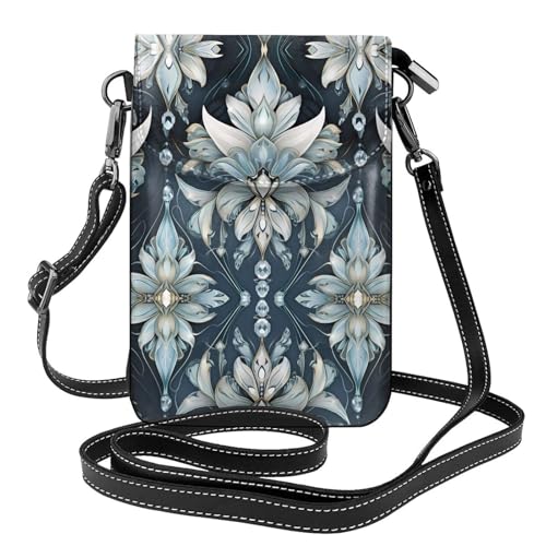 GGNKDL Vintage Deco Crystal Shapes Printing Crossbody Bag Mobile Phone Bag Women Small Wallet A Practical Gift Suitable for going out, exercising, and shopping von GGNKDL