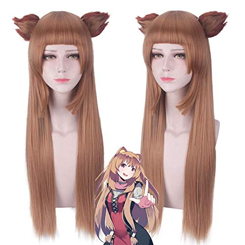 Anihut Tate Keine Yuusha Keine Nariagari Raphtalia Cosplay Perücke mit Ohren Gerade e Perücken Der Aufstieg des Schildes Helden Kostüm Perücke von GGOII