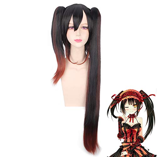 Anime Date Ein lebender Albtraum Tokisaki Kurumi Lange Perücke Cosplay Kostüm Frauen Synthetisches Haar Halloween Party Rollenspiel Perücken von GGOII
