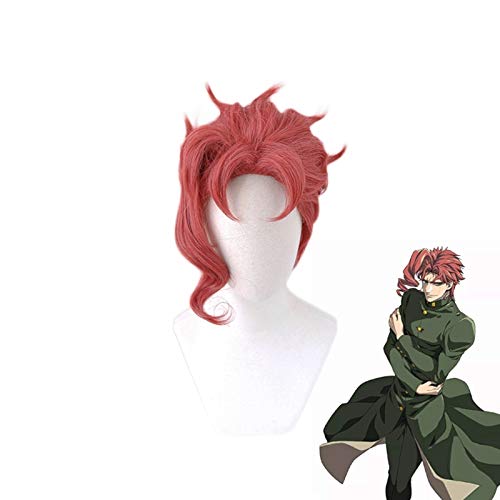 Anime Jojo Kakyoin Noriaki Kakyouin Perücke Cosplay Kostüm Jojos Bizarres Abenteuer Hitzebeständiges Synthetisches Haar Männer Kurze Perücken von GGOII