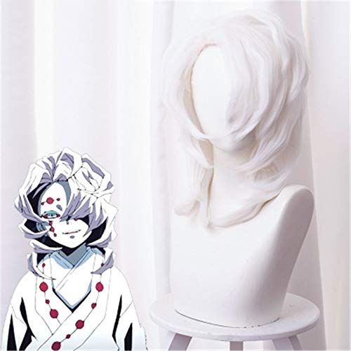 Anime Kimetsu Nein Yaiba Ayaki Rui Cosplay Perücke Spinne Dämonentöter Kurzes Haar Halloween Party Performance Kostüm Perücke für Erwachsene von GGOII