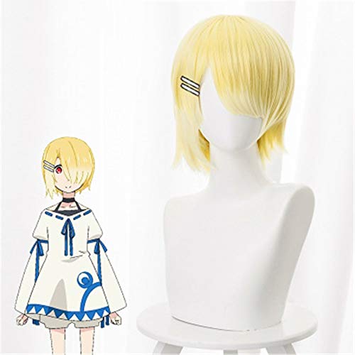 Anime Komm zurück, Lord Demon Yark Cosplay Perücke Gelb Farbverlauf Kurzes Kunsthaar Halloween Karneval Kostüm Prop Perücken von GGOII