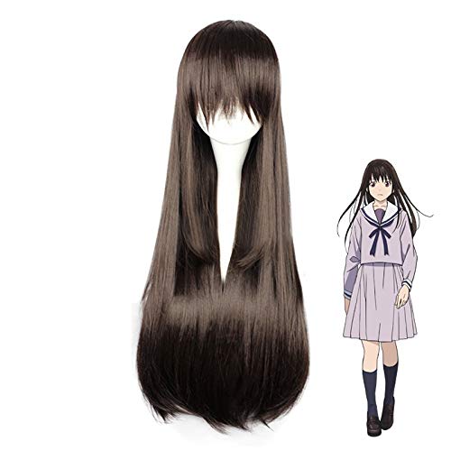 Anime Noragami Iki Hiyori Lange Perücke Cosplay Kostüm Frauen Hitzebeständiges Kunsthaar Halloween Party Perücken ZF80-32 von GGOII