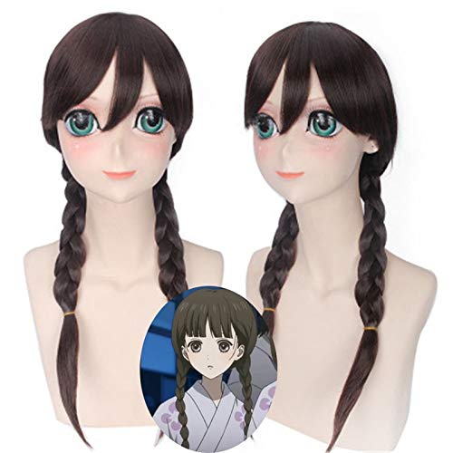 Anime RDG Red Data Mädchen Perücke Gefährdete Arten das junge Mädchen Cosplay Perücken Dunkel Double Long Braid Perücke von GGOII