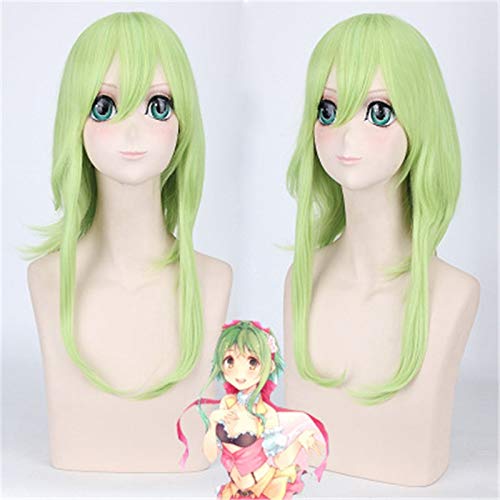 Anime Vocaloid Hatsune Miku Gumi Cosplay Perücke Grün Mittellanges glattes Kunsthaar VOCALOID GUMI Kleidung Perücken von GGOII
