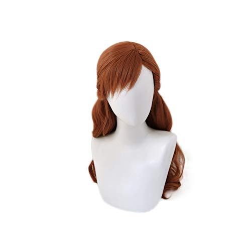 Anna Cosplay Perücke Prinzessin Braid Perücken Haar lange e Welle Cosplay Kostüm Halloween hitzebeständige synthetische Perücke MZ-1453 von GGOII