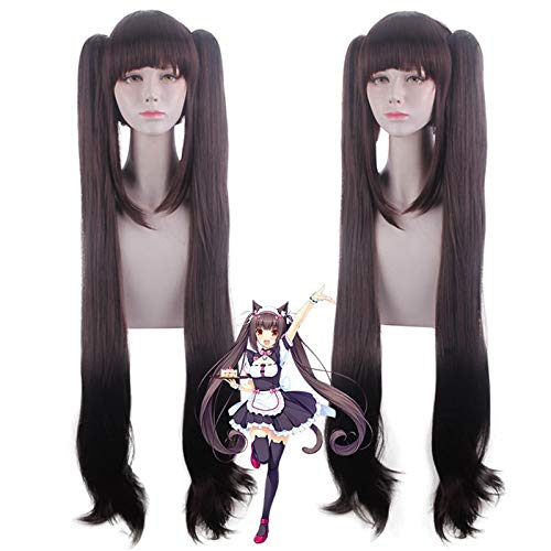 Chocola NEKOPARA Cosplay Perücke Schokolade Hitzebeständiges synthetisches Haar Chocola Cosplay Haar PL-736 von GGOII
