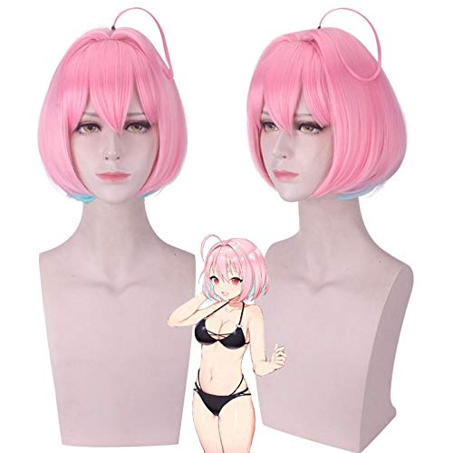 Die Idolmaster Cinderella Girls Cosplay Perücken Yumemi Riamu Kurze Perücke im Bobo-Stil Hitzebeständiges Kunsthaar + Perückenkappe PL-165 von GGOII