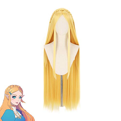 Die Legende von Zelda Atem der wilden Prinzessin Zelda Lange Perücke Cosplay Kostüm Hitzebeständige synthetische Haare Rollenspiel Perücken von GGOII