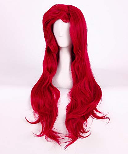 Die kleine Meerjungfrau Perücken Körper Welle gewellte Prinzessin Ariel Cosplay Perücke Hitzebeständige synthetische Haare Kostüm Perücken + Perücke Kappe AZ-999 von GGOII