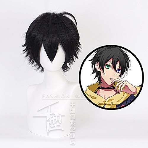 Division Rap Kampfhypnose Mic Yamada Saburo Kurze Schwarze Perücken Cosplay Kostüm Hitzebeständiges Kunsthaar Männer Perücke von GGOII