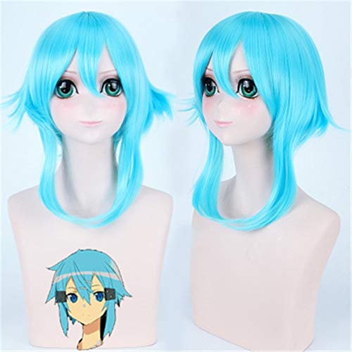 Eisblaue Perücke Schwert Kunst Online Cosplay Perücke Sinon/Asada Shino Kostüm Spielen Perücken Halloween Party Anime Spiel Haar Perucas von GGOII