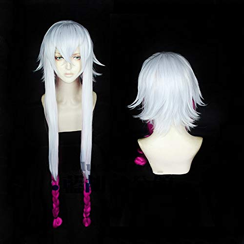 Fate Grand Order FGO Cosplay Perücken Asclepius Silber Rose Rot Geflecht Hitzebeständige synthetische Haarperücke + kostenlose Perückenkappe von GGOII
