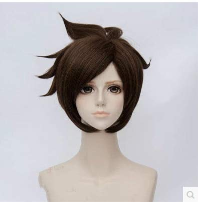 Game Ow Tracer Lena Oxton 30 Cm Hitzebeständiges Synthetisches Haar Cosplay Zubehör Prop + Free Perücke Cap von GGOII