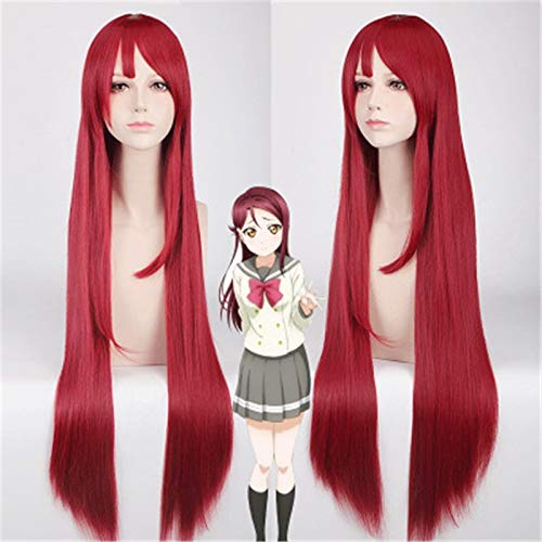 Hochwertiger Anime Lovelive! Liebe Live Sakurauchi Riko Perücke Langes Kunsthaar Riko Sakurauchi Cosplay Kostüm Halloween Perücken von GGOII