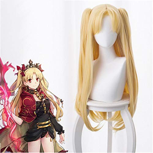 Irkalla Ereshkigal Perücke Schicksal Grand Order Cosplay Perücke Hellblond Langes lockiges Haar Anime Rollenspiel Party Kostüm Perücken für Frauen von GGOII