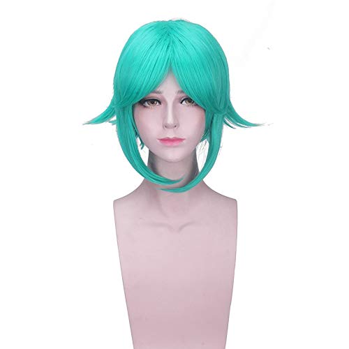 Land Der Glänzenden Phosphophyllitblau-Grün-Kurzperücke Cosplay-Kostüm Houseki No Kuni Hitzebeständiges Haar Männer Frauen Perücken von GGOII