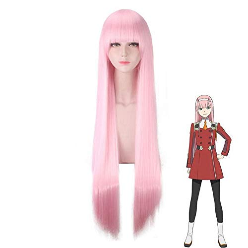 Liebling in den Franxx 02 Cosplay Perücken Zero Two Perücken 100cm langes rosa Kunsthaar Perucas Cosplay Perücke + Perückenkappe Liebling in den Franxx 02 Cosplay Perücken Zero Two Perücken 100cm langes rosa Kunsthaar Perucas Cosplay Perücke + Perückenkappe von GGOII