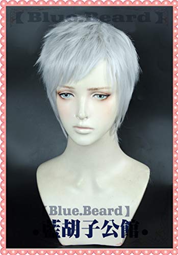 Neues Ankunftsspiel Ow Cosplay Soldier 76 Perücke 30Cm Short Silber Weiß Synthetisches Haar Man Boy Kostüm Party Requisiten von GGOII