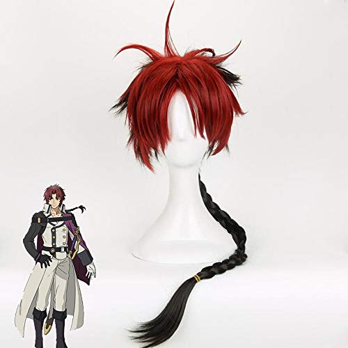 Seraph des Endes Crowley Eusford Cosplay Perücke Rollenspiel Kostüm Lange rote und schwarze Farbverlauf Zopf synthetische Haar Perücke AZ-957 von GGOII
