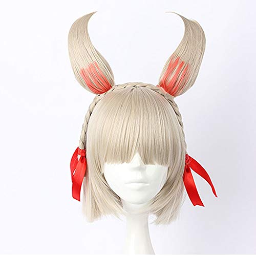 Spiel Onmyoji Schneehase Cosplay Perücken Hitzebeständige synthetische Perücke Haare Halloween Karneval Party Anime Cosplay Perücke von GGOII