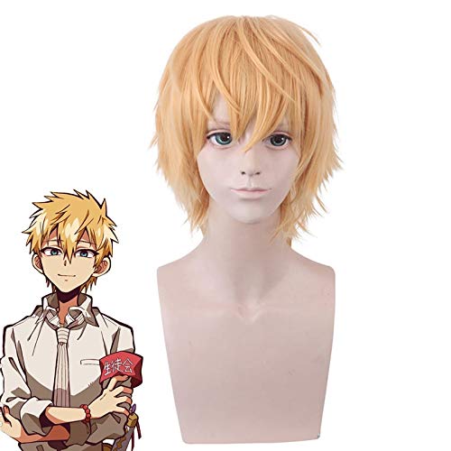 Teru Minamoto Kou Männer Kurze Perücke Cosplay Kostüm Jibaku Shounen Toilettengebundene Hanako Kun Hitzebeständige Synthetische Haarperücken von GGOII