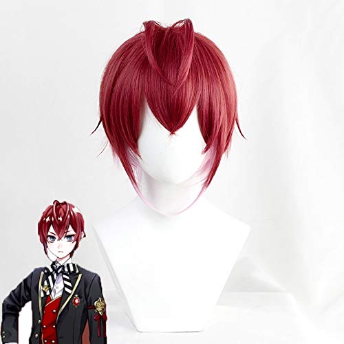 Twisted Wonderland Perücke Rätsel Rosenherzen Cosplay Perücke Rote Königin Haar Lila Alice Synthetische Halloween Unisex Rollenspiel Perücken von GGOII