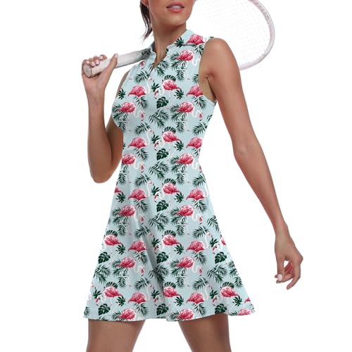 GGOV Damen Gv3082 Tenniskleid, 19 Flamingo-Druck, Klein GGOV Damen Gv3082 Tenniskleid, 19 Flamingo-Druck, Klein von GGOV