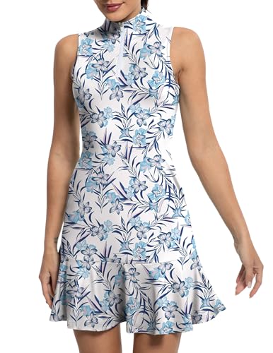 GGOV Damen Gv3100 Tenniskleid, Blaue Blumen, 3X-Groß GGOV Damen Gv3100 Tenniskleid, Blaue Blumen, 3X-Groß von GGOV