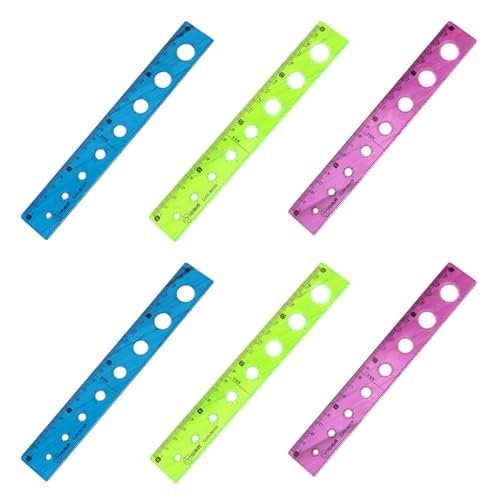 Flexibles Lineal Set, Bunt Lineal Weich, Transparent Biegbares PVC Lineal, 20 cm Bunt Transparent Lineal mit Zentimetern für Schule, Büro, Zuhause(6 Stück) von GGUFAY
