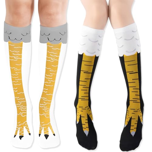 GGUFAY 2 Paar Chicken Leg Socks,Lustigem Hühnerbein Socken,Hühner Socken Huhn Kostüm Erwachsene Hühnerbein Kniehohe Hahn FeetStrümpfe,für Damen Herren Kinder Karneval Hühnersocken GGUFAY 2 Paar Chicken Leg Socks,Lustigem Hühnerbein Socken,Hühner Socken Huhn Kostüm Erwachsene Hühnerbein Kniehohe Hahn FeetStrümpfe,für Damen Herren Kinder Karneval Hühnersocken von GGUFAY