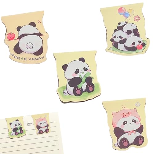 GGUFAY 4 Stk Magnetische Lesezeichen Kinder - Panda Design Süße Cartoon-Lesezeichen Für Bücher, Notizbücher & Geschenke GGUFAY 4 Stk Magnetische Lesezeichen Kinder - Panda Design Süße Cartoon-Lesezeichen Für Bücher, Notizbücher & Geschenke von GGUFAY