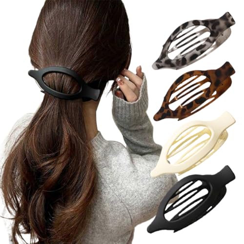 GGUFAY 4Pcs Haarspangen Damen Dünnes Haar, Groß Haarklammer Französische, Haarspange Für Frauen Damen von GGUFAY