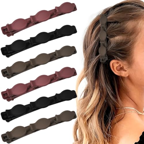 GGUFAY Doppelschicht Haarspange,4 Pcs Geflochtene Haarspangen Haarspangen Damen Elegante Haarstyling Clips Haarspange -Haarspange haarklammern von GGUFAY