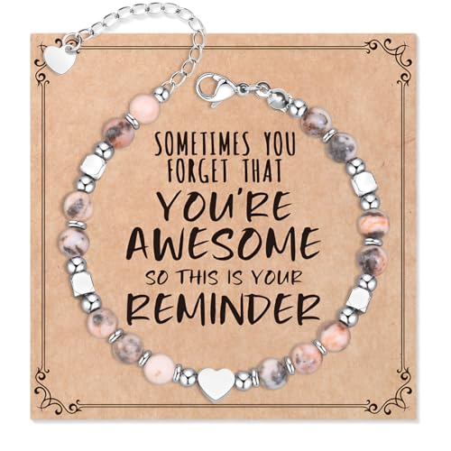 GGUFAY Geschenke für Frauen Armband Natursteine Frau Idee Original Geschenk Teenager Mädchen Geschenke Weihnachten Frau Geburtstagsgeschenk Armband Geschenk für Tochter Mutter Schwester Freundin von GGUFAY