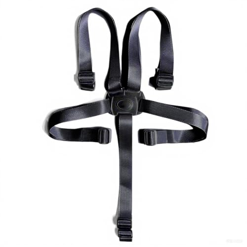 GGUFAY Hochstuhl-Sicherheitsgurte 5 Punkt Gurt Sicherheitsgurt, Universal Kinderschutz Gurt, Stokke Tripp Trapp Gurt, Verstellbare Wandelbare Baby Sicherheitsgurt, Kinder Sicherheitsgurte (Schwarz) von GGUFAY