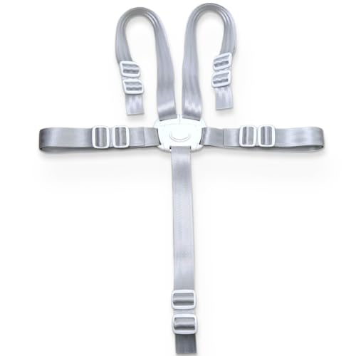 GGUFAY Hochstuhl-Sicherheitsgurte 5 Punkt Gurt Sicherheitsgurt, Universal Kinderschutz Gurt, Stokke Tripp Trapp Gurt, Verstellbare Wandelbare Baby Sicherheitsgurt, Kinder Sicherheitsgurte (Weiß) von GGUFAY